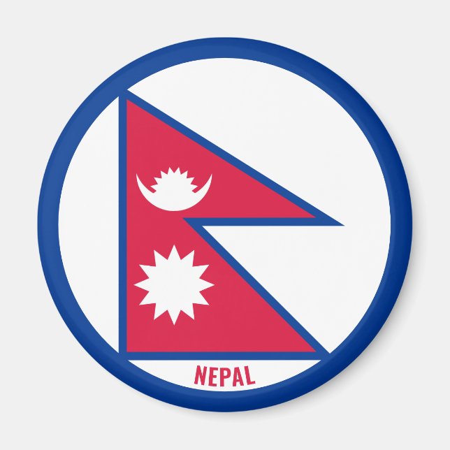 Nepal Flagge Charming Patriotic Magnet (Vorne)