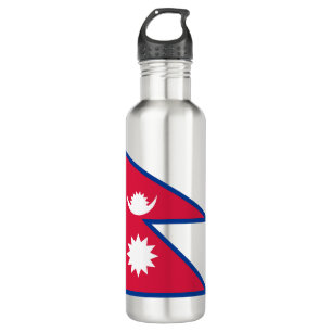 Nepal-Flagge Edelstahlflasche