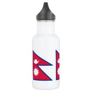 Nepal-Flagge Edelstahlflasche
