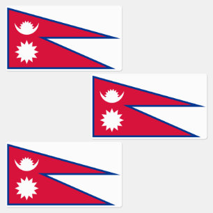 Nepal-Flagge Etiketten