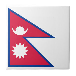 Nepal-Flagge Fliese