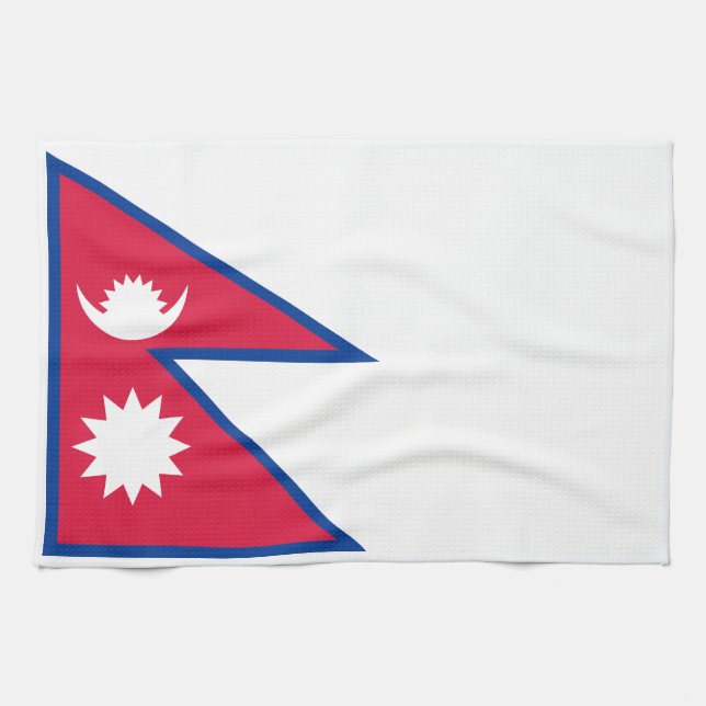 Nepal-Flagge Geschirrtuch (Horizontal)
