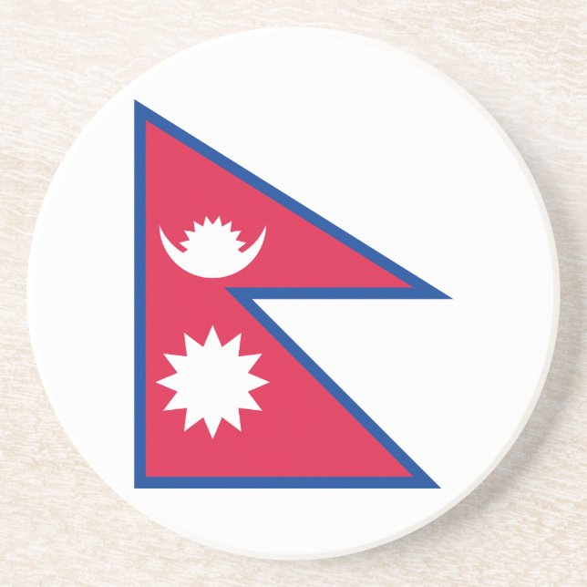 Nepal-Flagge Getränkeuntersetzer (Vorne)