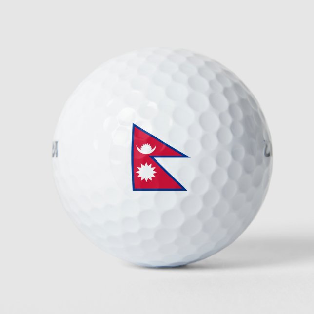 Nepal-Flagge Golfball (Vorderseite)