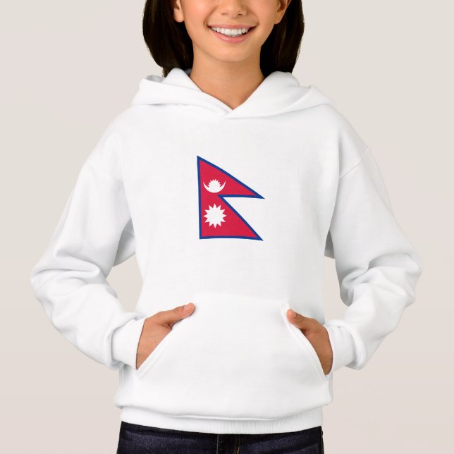 Nepal-Flagge Hoodie (Vorderseite)