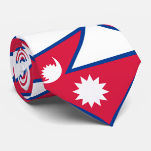 Nepal-Flagge Krawatte