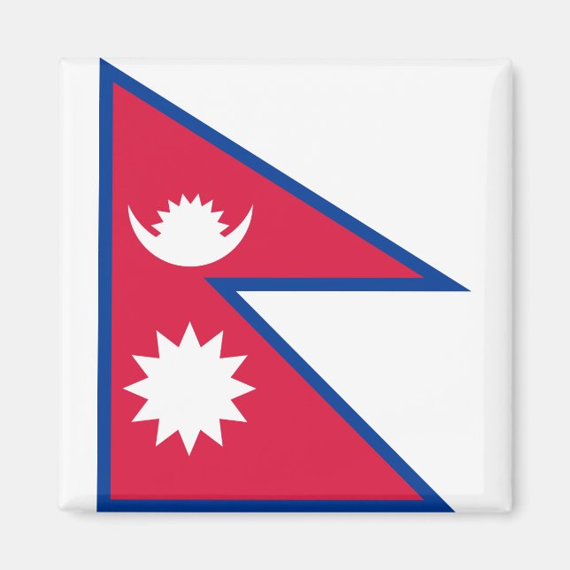 Nepal-Flagge Magnet (Vorne)