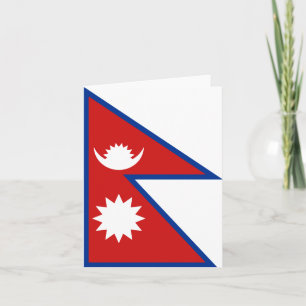 Nepal-Flagge Notizkarte Karte