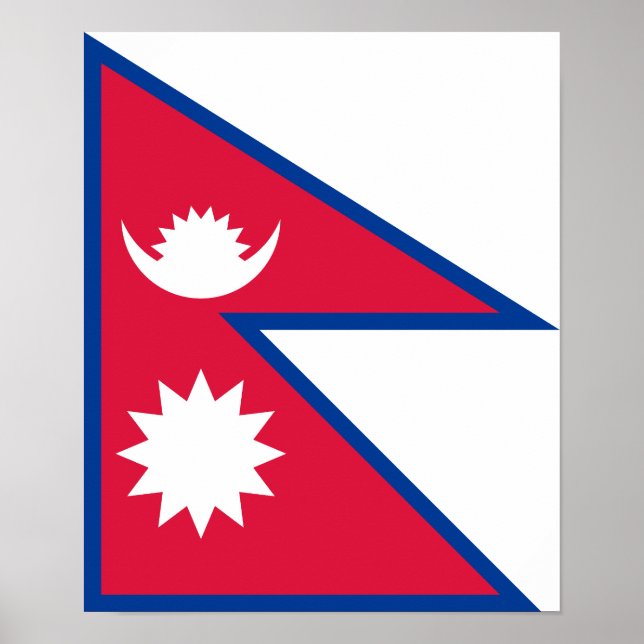 Nepal-Flagge Poster (Vorne)