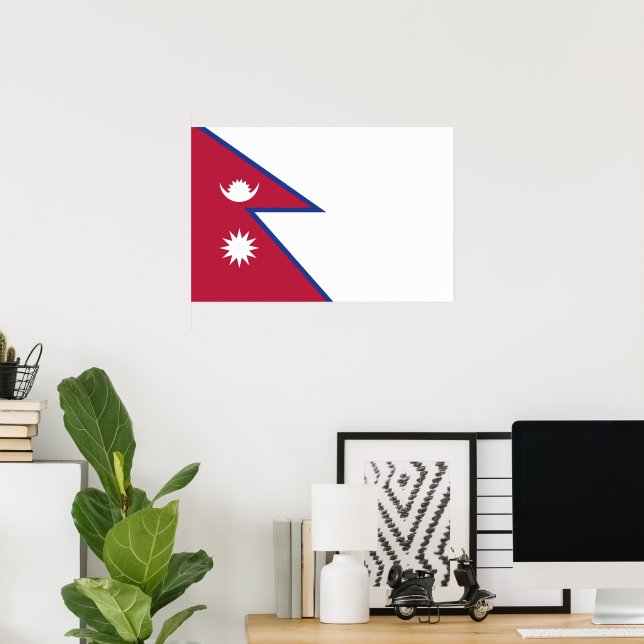 Nepal Flagge Poster (Heimbüro)