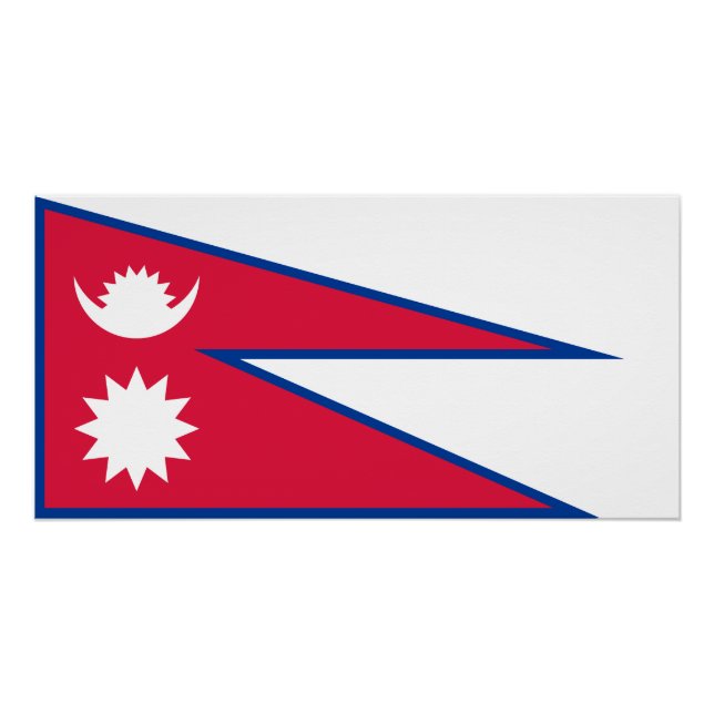 Nepal-Flagge Poster (Vorderseite)