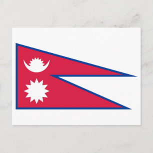 Nepal-Flagge Postkarte