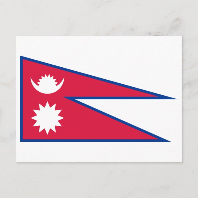 Nepal-Flagge Postkarte (Vorderseite)