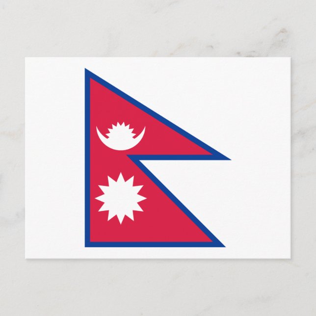 Nepal-Flagge Postkarte (Vorderseite)