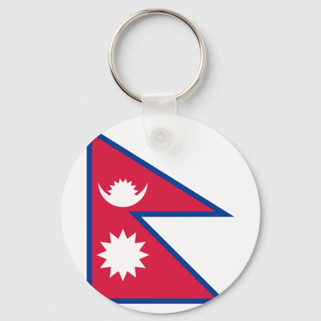 Nepal-Flagge Schlüsselanhänger (Vorderseite)