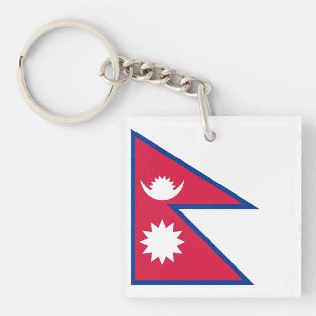 Nepal-Flagge Schlüsselanhänger (Vorderseite)
