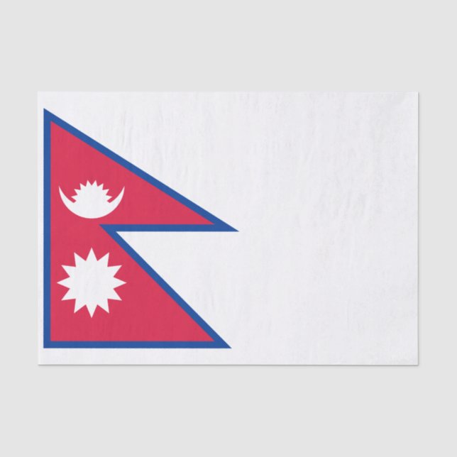 Nepal-Flagge Seidenpapier (Vorderseite)