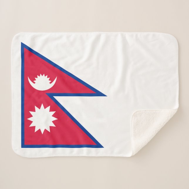 Nepal-Flagge Sherpadecke (Vorderseite (Horizontal))
