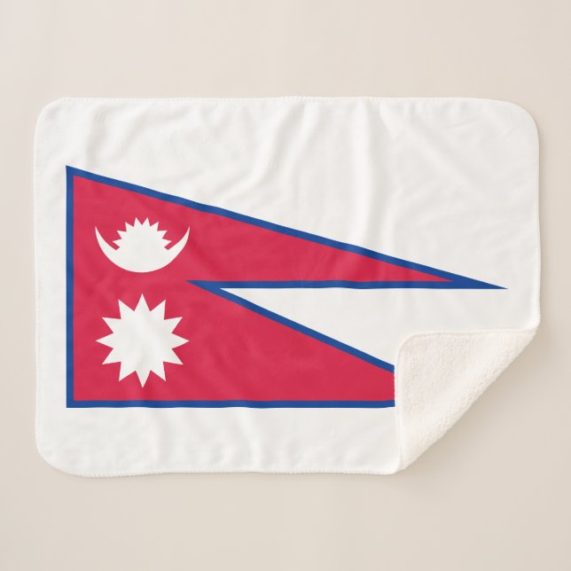 Nepal-Flagge Sherpadecke (Vorderseite (Horizontal))