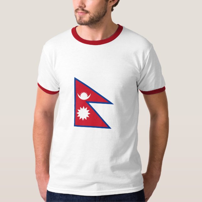 Nepal-Flagge T-Shirt (Vorderseite)