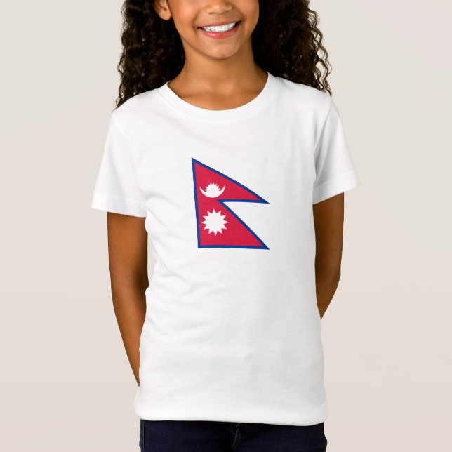Nepal-Flagge T-Shirt (Vorderseite)