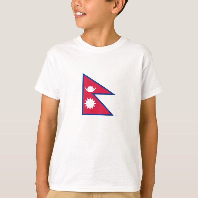 Nepal-Flagge T-Shirt (Vorderseite)