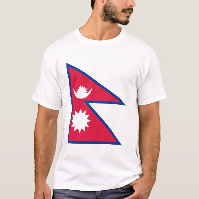 Nepal-Flagge T-Shirt (Vorderseite)