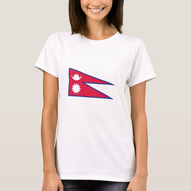 Nepal-Flagge T-Shirt (Vorderseite)