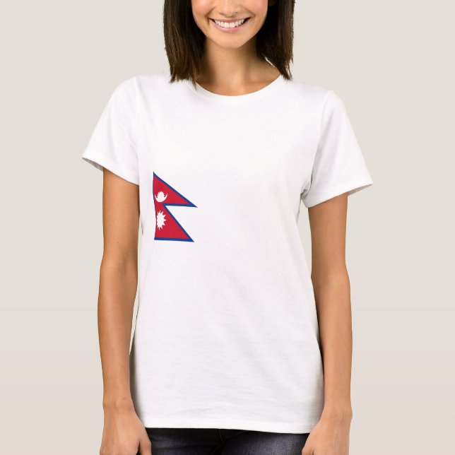 Nepal-Flagge T-Shirt (Vorderseite)