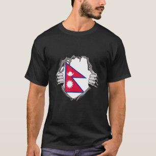 Nepal-Flagge T-Shirt