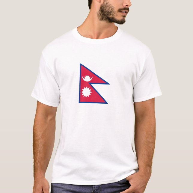 Nepal-Flagge T-Shirt (Vorderseite)
