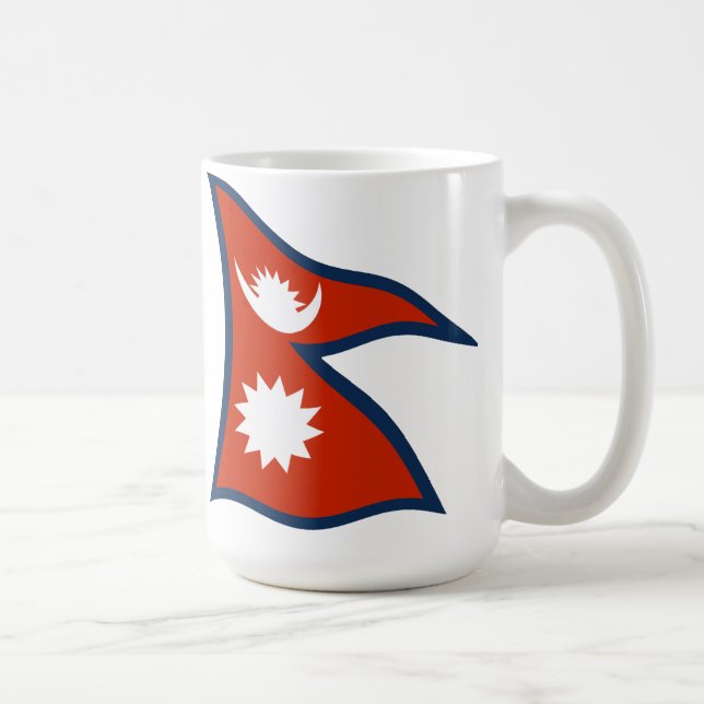Nepal Flagge Tasse (Rechts)