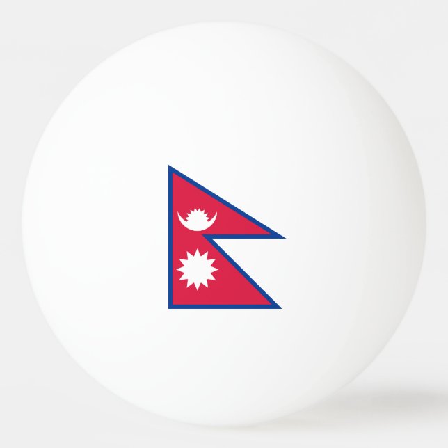 Nepal-Flagge Tischtennisball (Vorderseite)