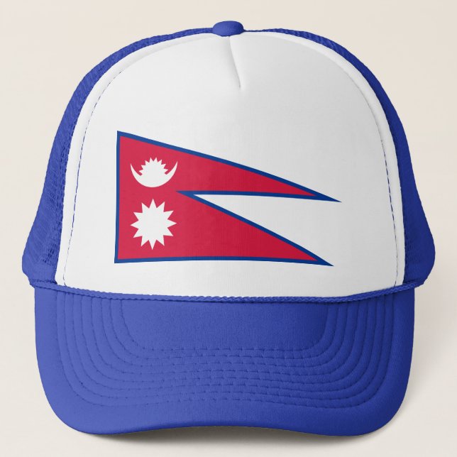Nepal-Flagge Truckerkappe (Vorderseite)