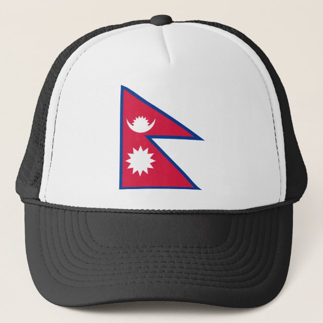 Nepal-Flagge Truckerkappe (Vorderseite)