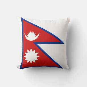Nepal-Flagge x Flaggenkissen Kissen