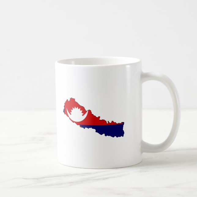 Nepal-Flaggenkarte Kaffeetasse (Rechts)