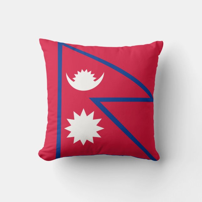 Nepal-Flaggenkissen Kissen (Vorderseite)