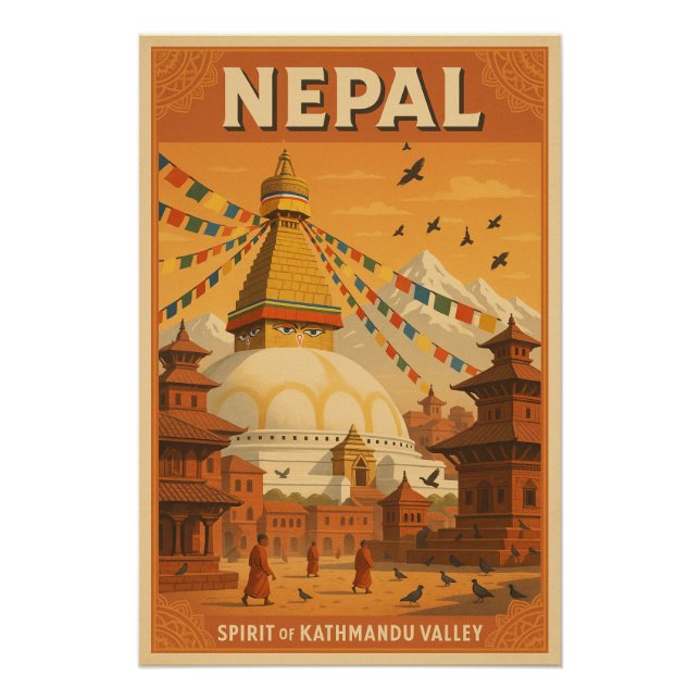 Nepal - Geist im Tal von Kathmandu Poster (Vorderseite)