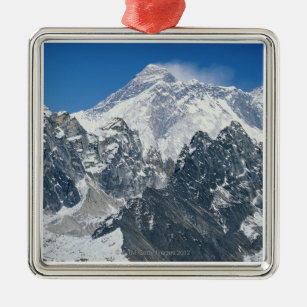 Nepal, Himalaya, Blick auf den Mt Everest aus Goky Silbernes Ornament