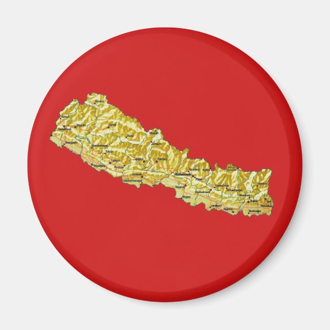 Nepal Map Magnet (Vorne)
