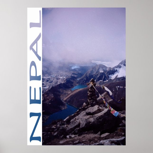 Nepal Mountain Scene Poster (Vorne)