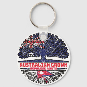 Nepal Nepalesisch Australisch Australien Tree Root Schlüsselanhänger
