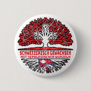 Nepal Nepalesisch Schweizer Schweiz Baum Wurzel Button