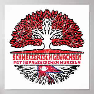 Nepal Nepalesisch Schweizer Schweiz Baum Wurzel Poster