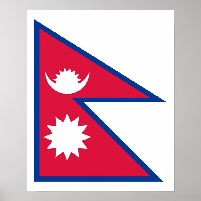 Nepal - nepalesische Flagge Poster (Vorne)