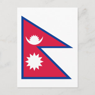 Nepal - nepalesische Flagge Postkarte
