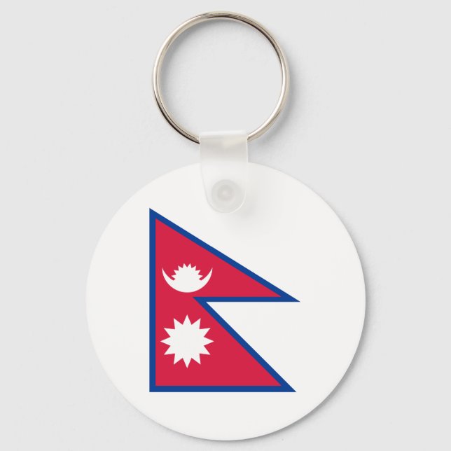 Nepal - nepalesische Flagge Schlüsselanhänger (Vorderseite)