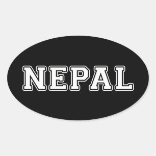Nepal Ovaler Aufkleber