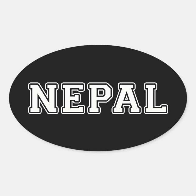 Nepal Ovaler Aufkleber (Vorderseite)
